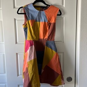 Kate Spade Saturday Geometric Patchwork Dress
